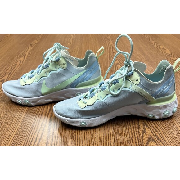 Women’s Nike React Element 55 Frosted Spruce BQ2728-100 Sneakers Size 8 (CON203) - Picture 2 of 11